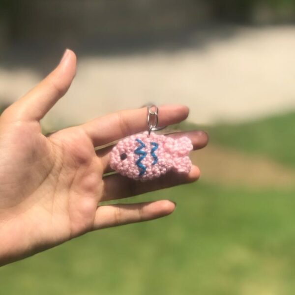 Handmade Crochet Snoopy Dog Keychain - Image 3