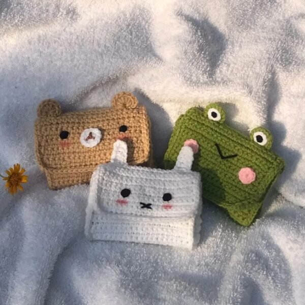 Adorable Handmade Crochet Animal Pouches - Image 5