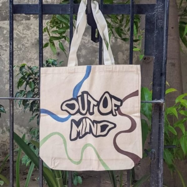 Hand-Painted Out of Mind Tote Bag