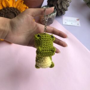 Handmade Crochet Alligator Keychain