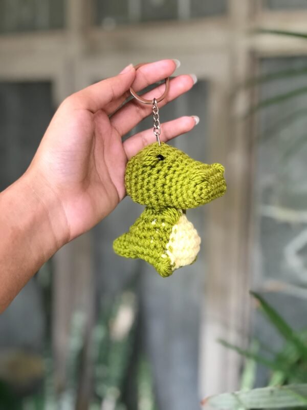 Handmade Crochet Alligator Keychain - Image 5