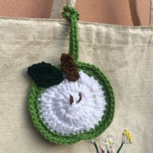 Handmade Crochet Apple Bag Charm