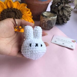 Handmade Crochet Bunny Keychain (2) - Tie Your Knots With Us | Handmade Crochet Gifts