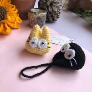 Handmade Crochet Cat Bag Charm (7) - Tie Your Knots With Us | Handmade Crochet Gifts