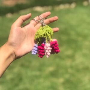 Handmade Crochet Lavender Keychain