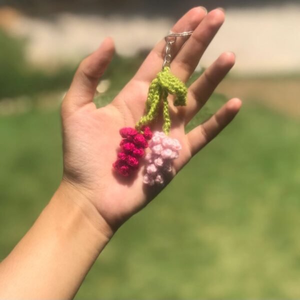 Handmade Crochet Lavender Keychain - Image 5