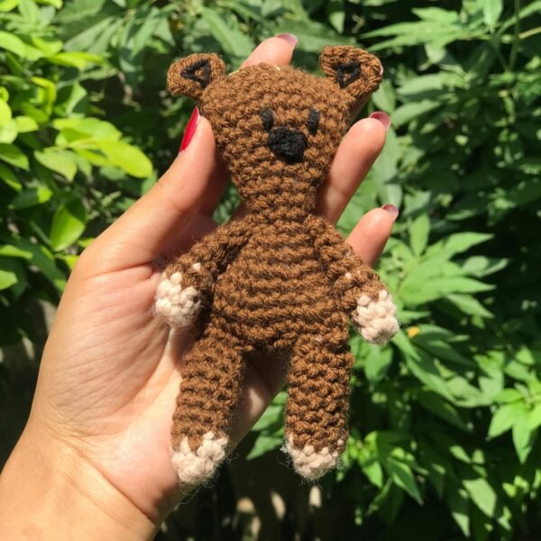 Handmade Crochet Mr. Bean Teddy Keychain - Image 3
