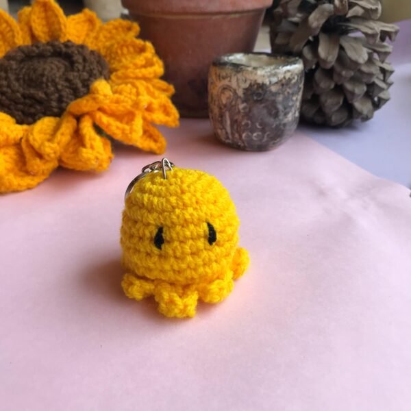 Handmade Crochet Octopus Keychain - Image 6