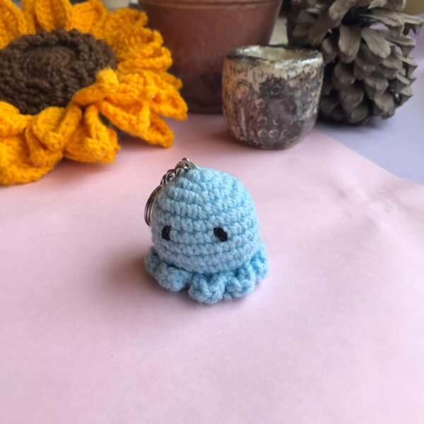 Handmade Crochet Octopus Keychain - Image 7