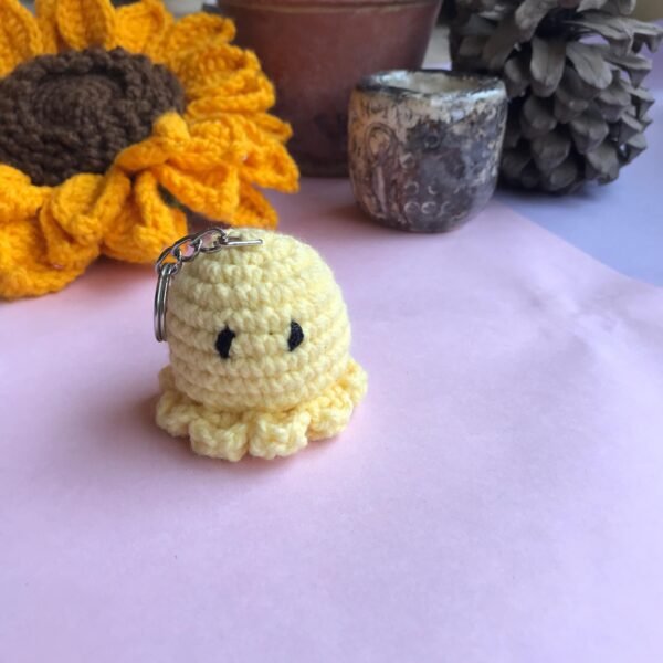 Handmade Crochet Octopus Keychain - Image 2