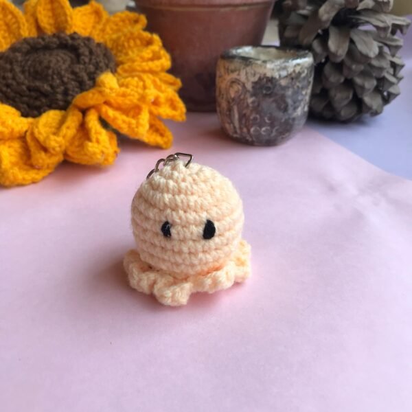 Handmade Crochet Octopus Keychain - Image 5