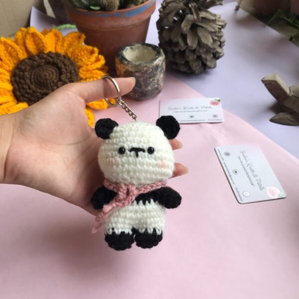 Handmade Crochet Bear Keychain - Image 5