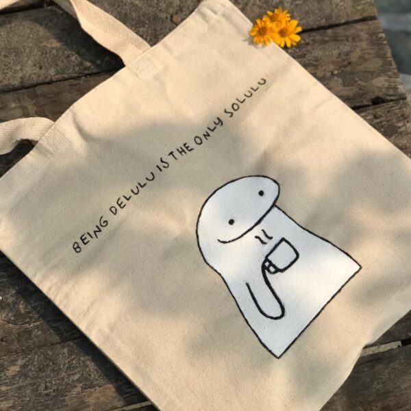 "Being Delulu Is The Only Solulu" Tote Bag - Image 2