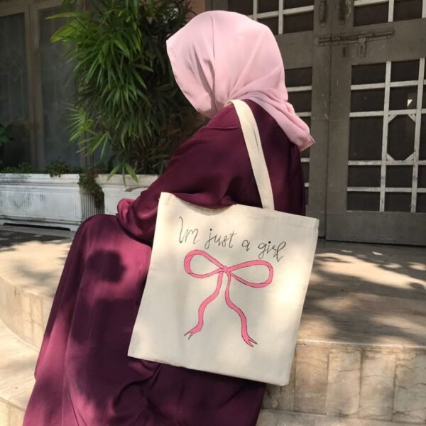 "I'm Just A Girl" Tote Bag - Image 2
