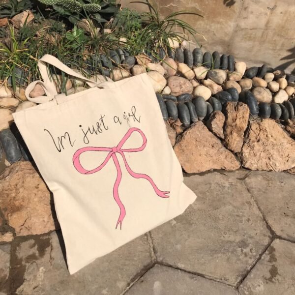 "I'm Just A Girl" Tote Bag - Image 3