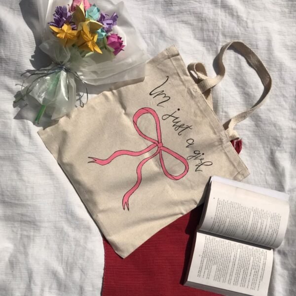 "I'm Just A Girl" Tote Bag - Image 5