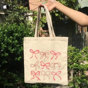 "Pink Bows Pattern" Tote Bag